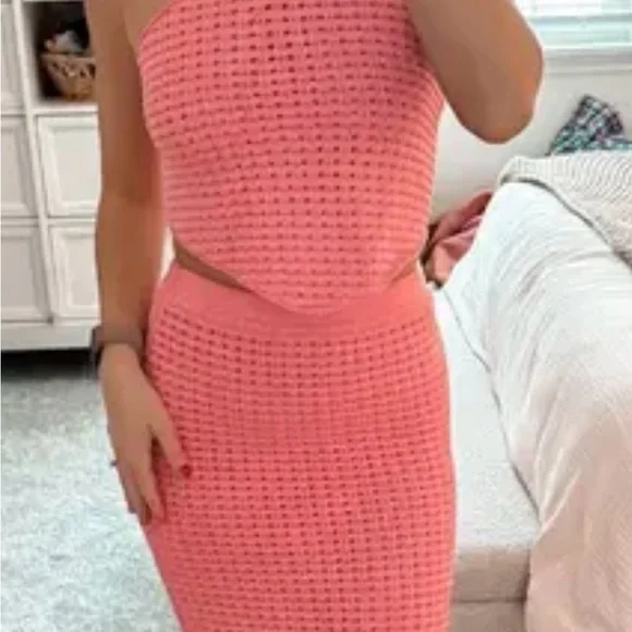 Gianni Bini Coral Crochet Two-Piece Set - Picture 2 of 4